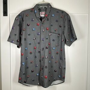 RSVLTS Top Gun Shirt Mens Med Gray KUNUFLEX Best Of The Best Maverick Goose F-14